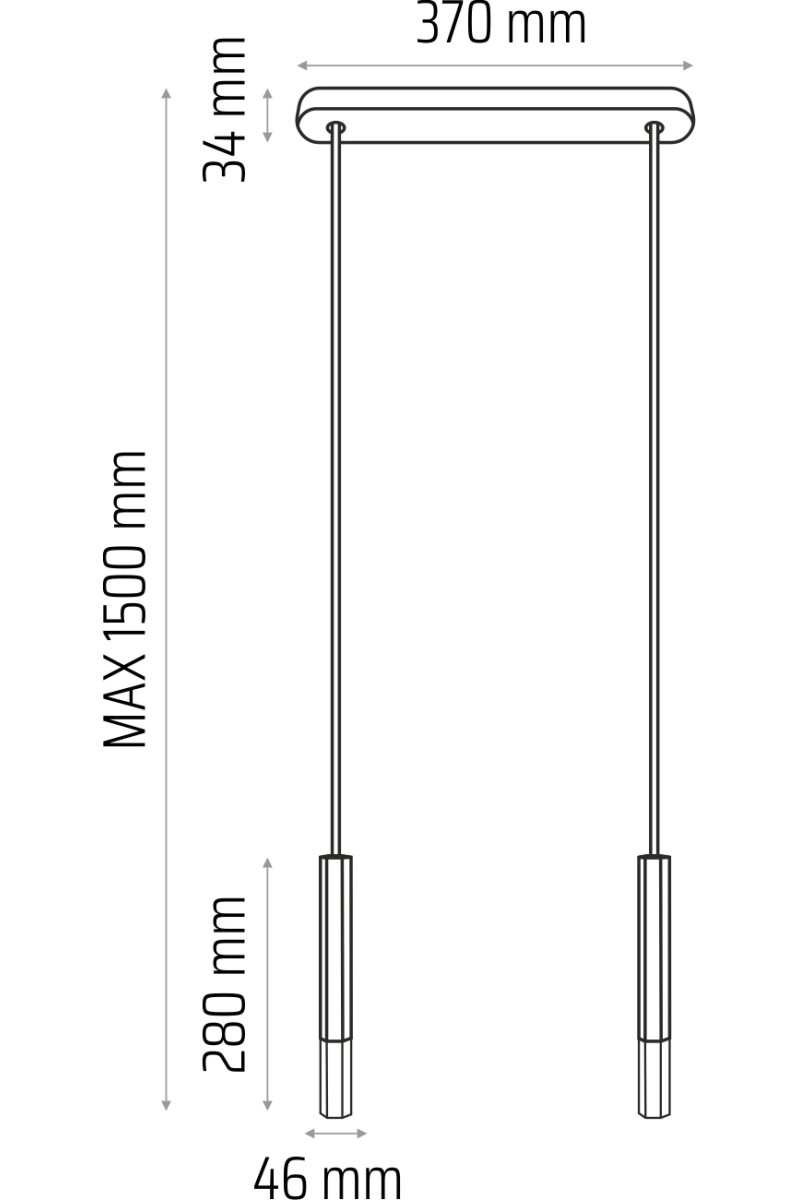 Lampa wisząca Madera2 Hexa 2pł klosz biały