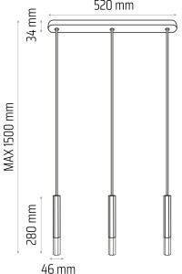 Lampa wisząca Madera2 Hexa 3pł klosz biały