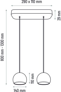 Lampa wisząca biała Balli Kule 2pł