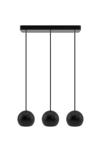 Lampa wisząca czarna Balli Kule 3pł