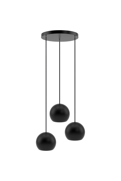 Lampa wisząca czarna Balli Kule 3pł (plafon)