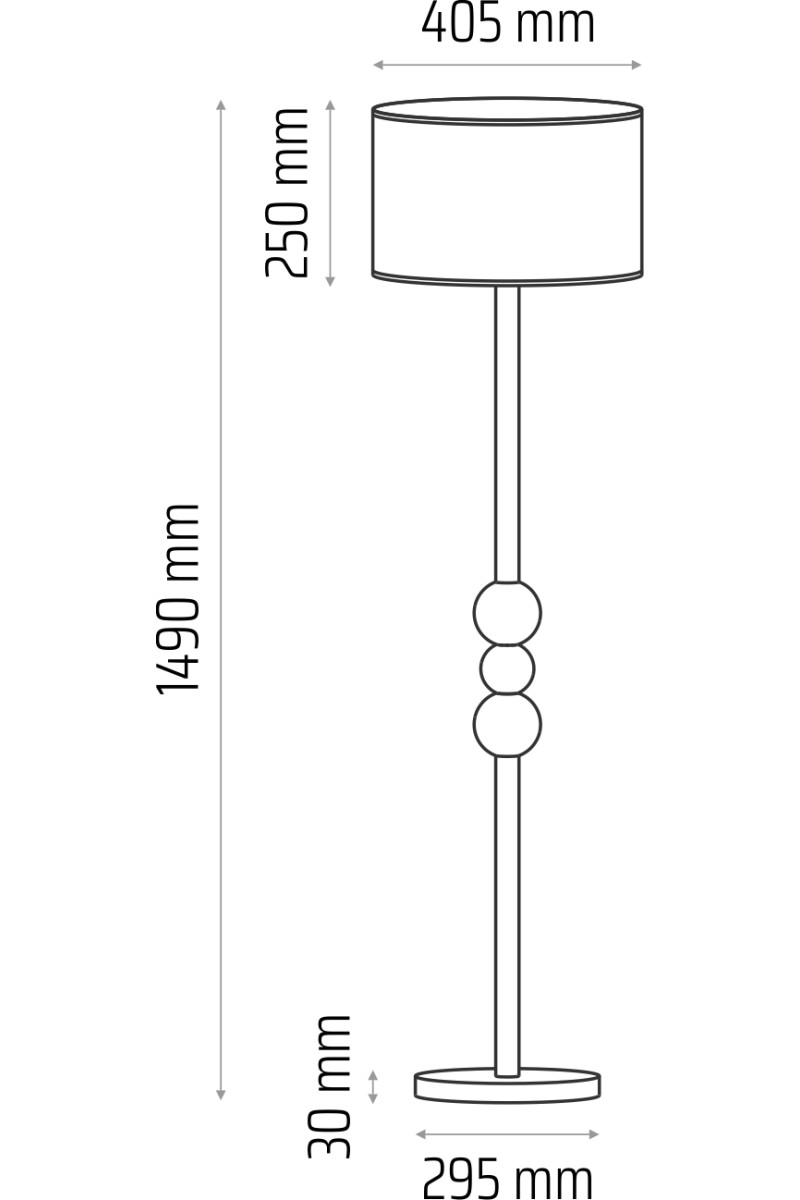 Lampa podłogowa Bolla pudrowy róż