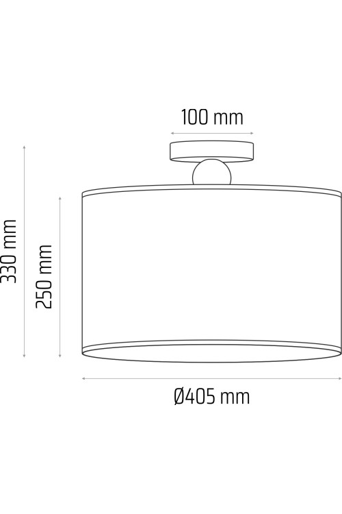 Lampa sufitowa Bolla fi40 szara