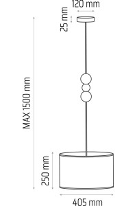 Lampa wisząca Bolla fi40 pudrowy róż