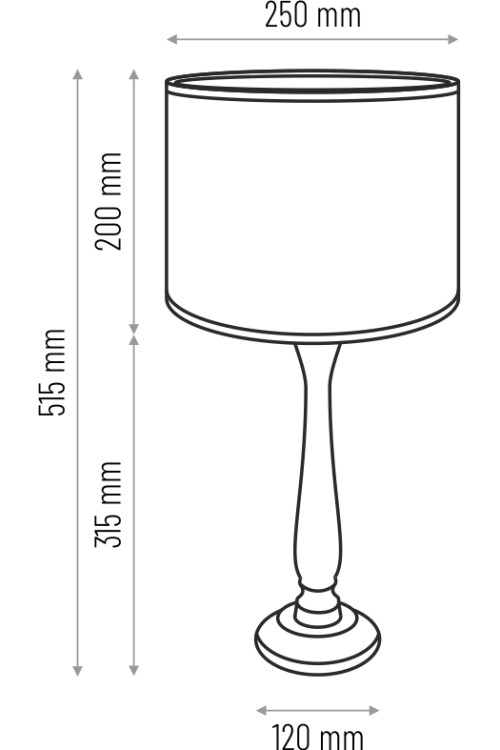 Lampa stołowa BERTA pudrowy róż