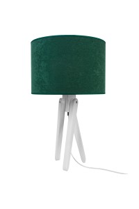 Lampa stołowa biały TRIVET butelkowa zieleń