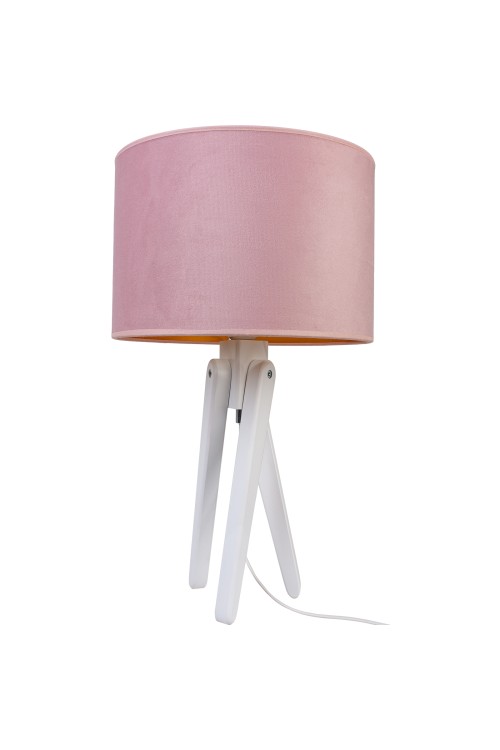 Lampa stołowa biały TRIVET pudrowy róż