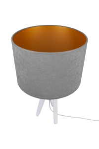 Lampa stołowa biała TRIVET szara