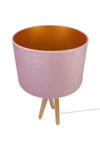 Lampa stołowa naturalna TRIVET pudrowy róż