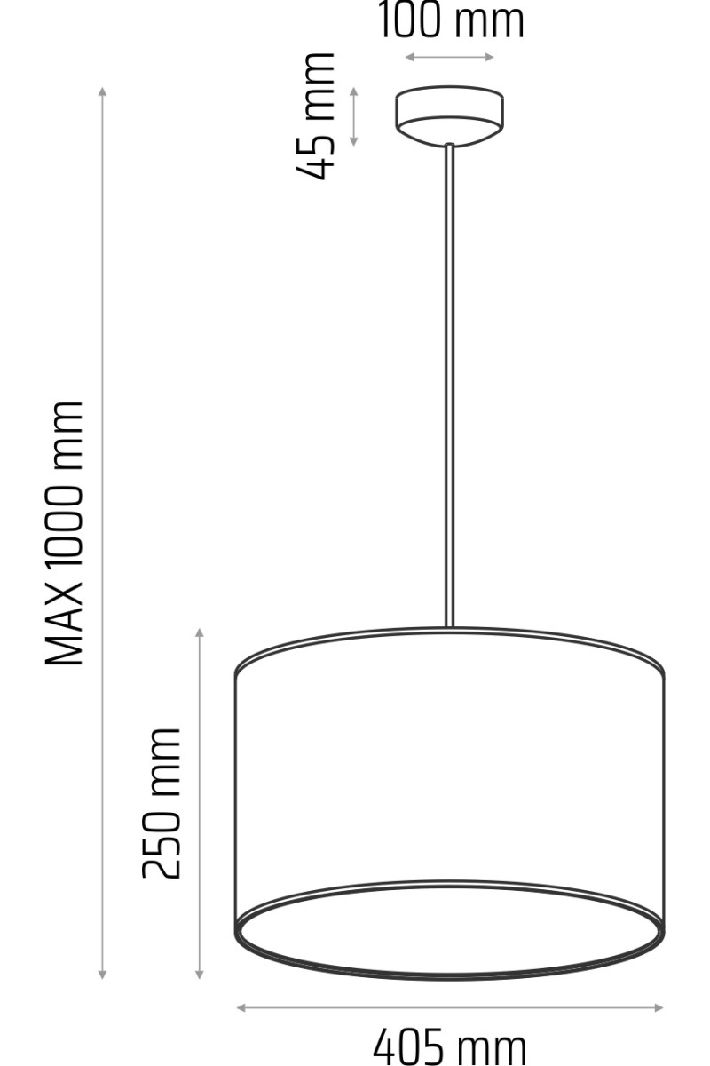 Lampa wisząca CLASSIC fi 40 szara