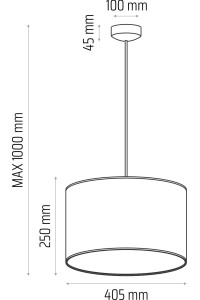 Lampa wisząca CLASSIC fi 40 szara