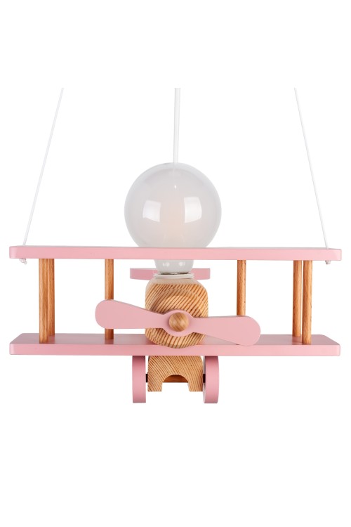 Lampa wisząca Samolot mały - naturalno-różowy