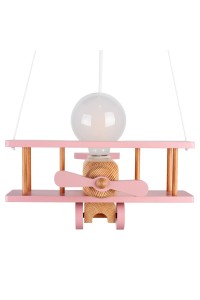 Lampa wisząca Samolot mały - naturalno-różowy