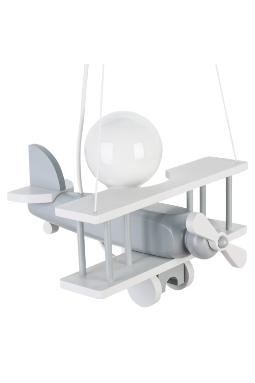 Lampa wisząca Samolot mały - szaro-biały