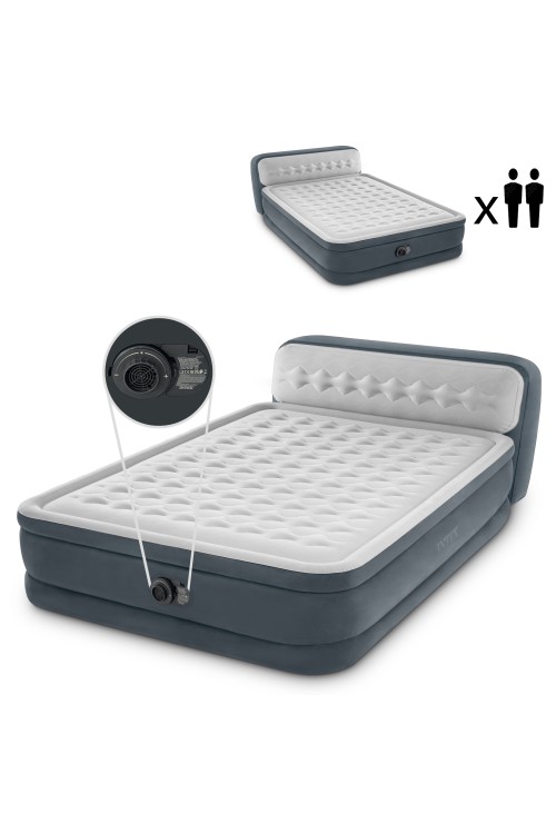 Materac łóżko 236x152 cm z pompką 2-osobowy DELUXE INTEX 64448ND