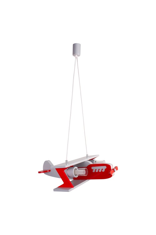 Lampa wisząca samolot Falcon - szaro-czerwony