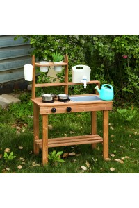 Kuchnia błotna dla dzieci outdoor z drewna jodłowego ECOTOYS