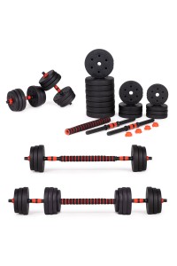 Hantle regulowane 2x15 kg sztanga zestaw 30 kg gryf MOVEPRO