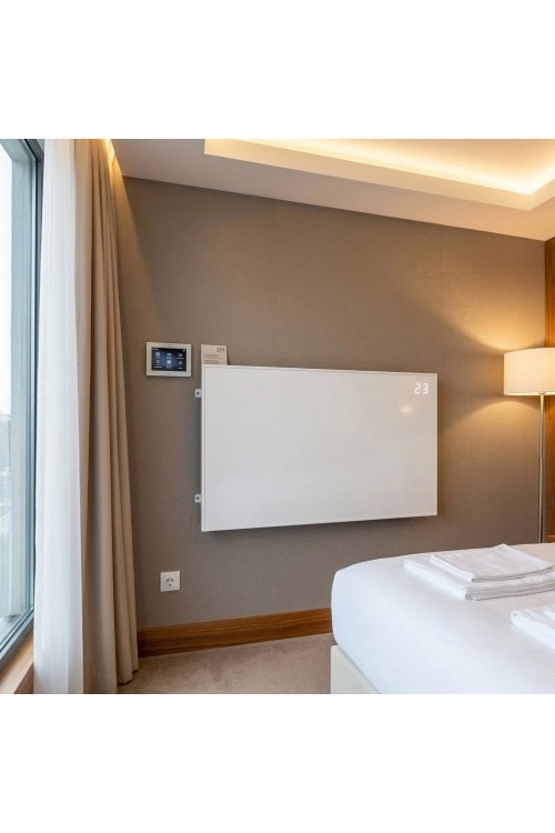 Grzejnik na podczerwień z wyświetlaczem LED panel grzewczy 60x120 cm promiennik IR 1200W WIFI