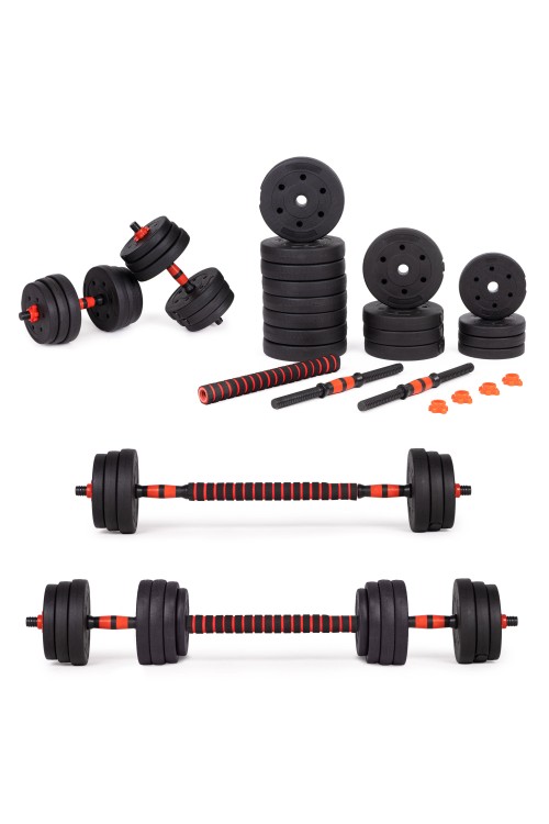 Hantle regulowane 2x20 kg sztanga zestaw 40 kg gryf MOVEPRO