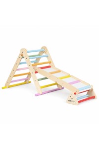 Drewniany plac zabaw dla dzieci zestaw wspinaczkowy Montessori drabinka równoważnia LUNA ECOTOYS