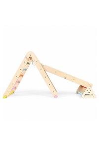 Drewniany plac zabaw dla dzieci zestaw wspinaczkowy Montessori drabinka równoważnia LUNA ECOTOYS