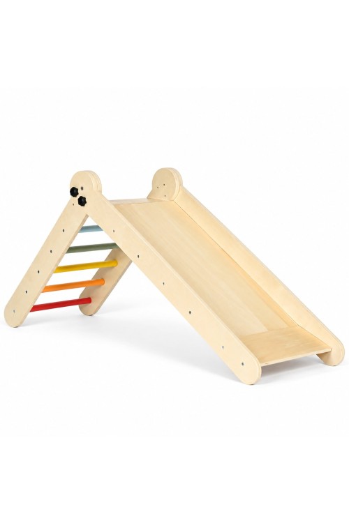 Drewniany plac zabaw dla dzieci zestaw wspinaczkowy Montessori drabinka z rampą HENRY ECOTOYS