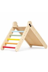 Drewniany plac zabaw dla dzieci zestaw wspinaczkowy Montessori drabinka z rampą HENRY ECOTOYS